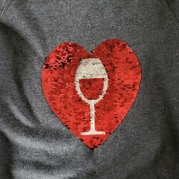 Crewneck gray medium paraphrase wine coffee - Picture 3 of 4